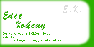 edit kokeny business card